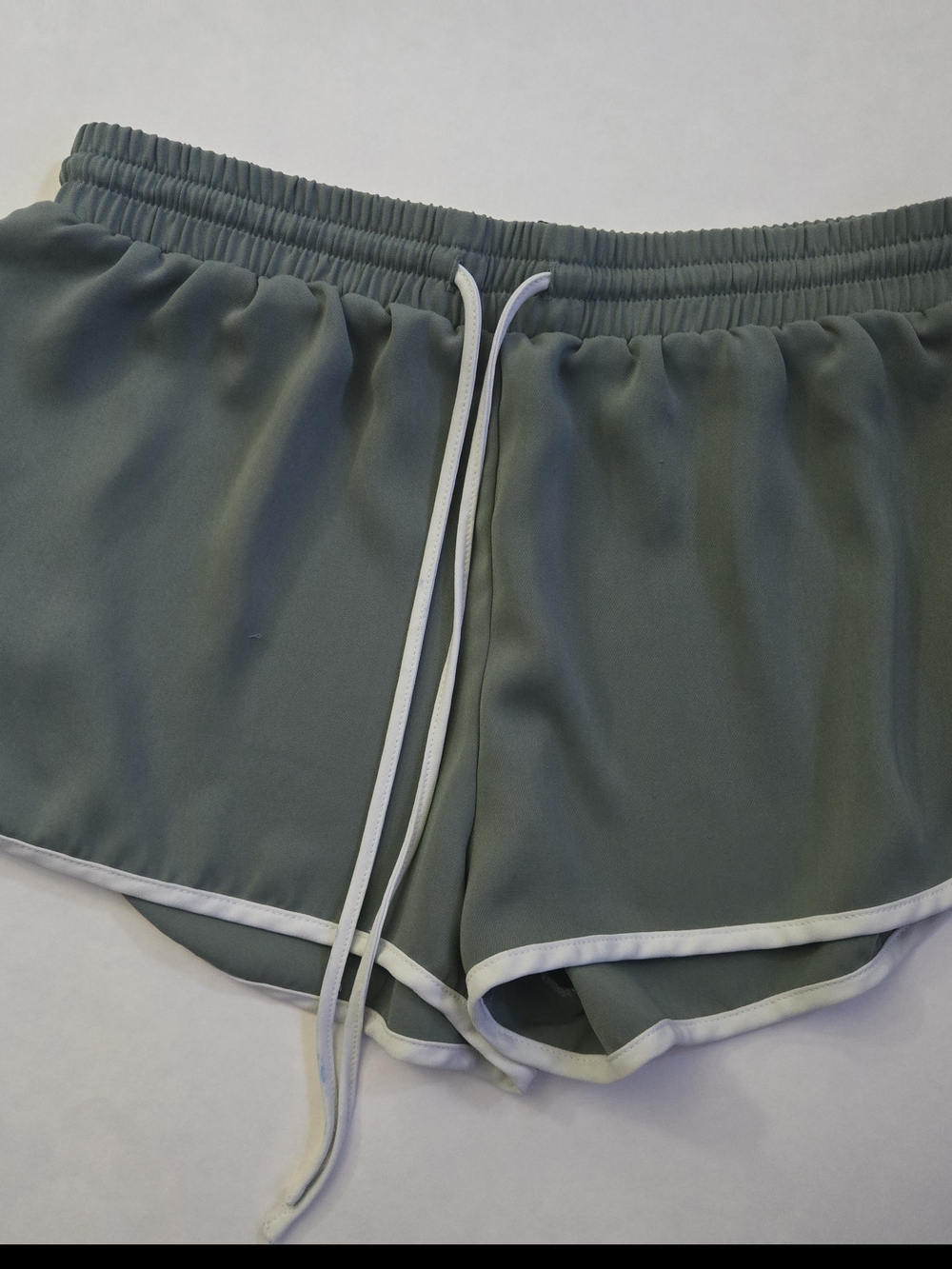 Forever 21 Green Athletic Shorts with White Trim